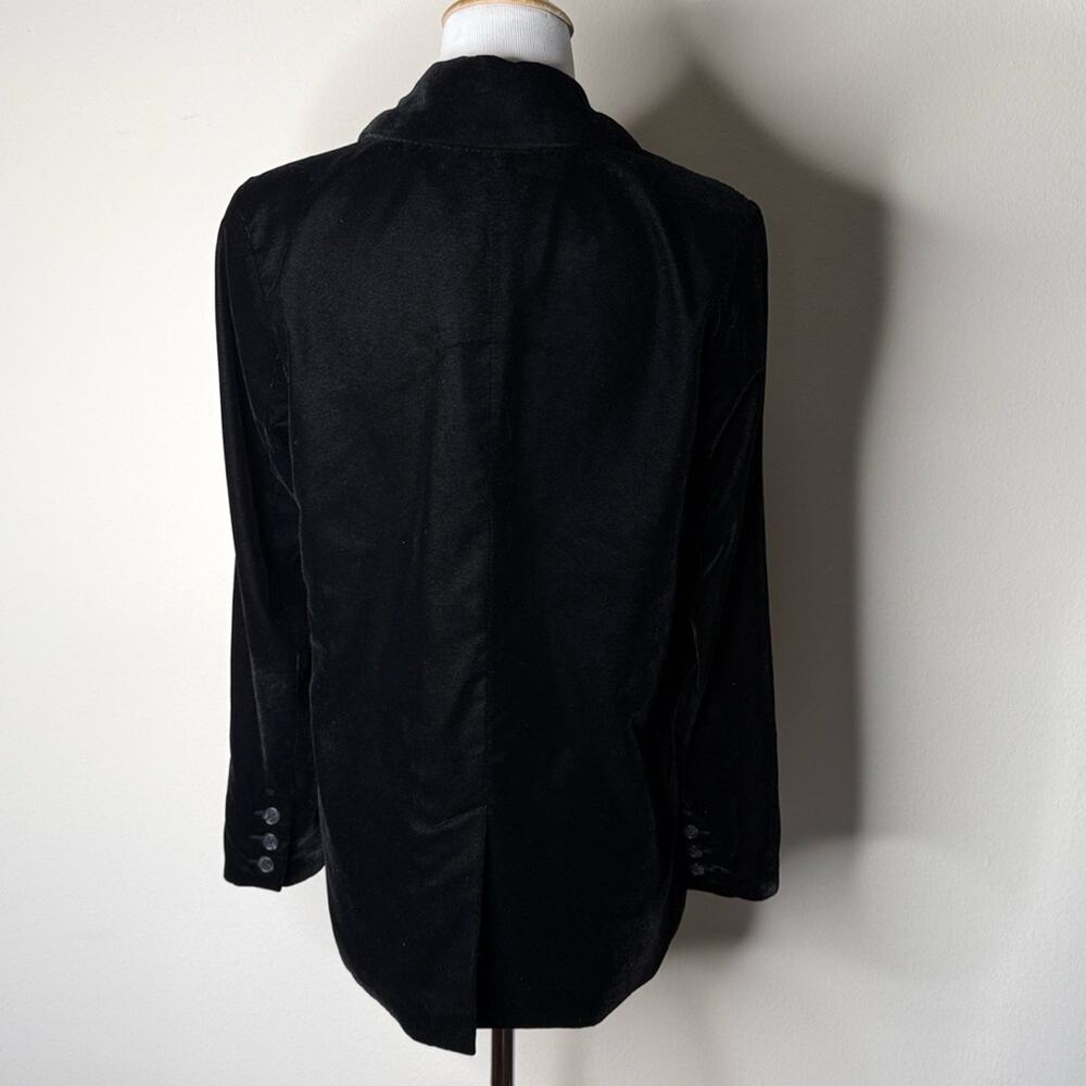 Old Navy Black Velvet Long Blazer - Picture 5 of 5